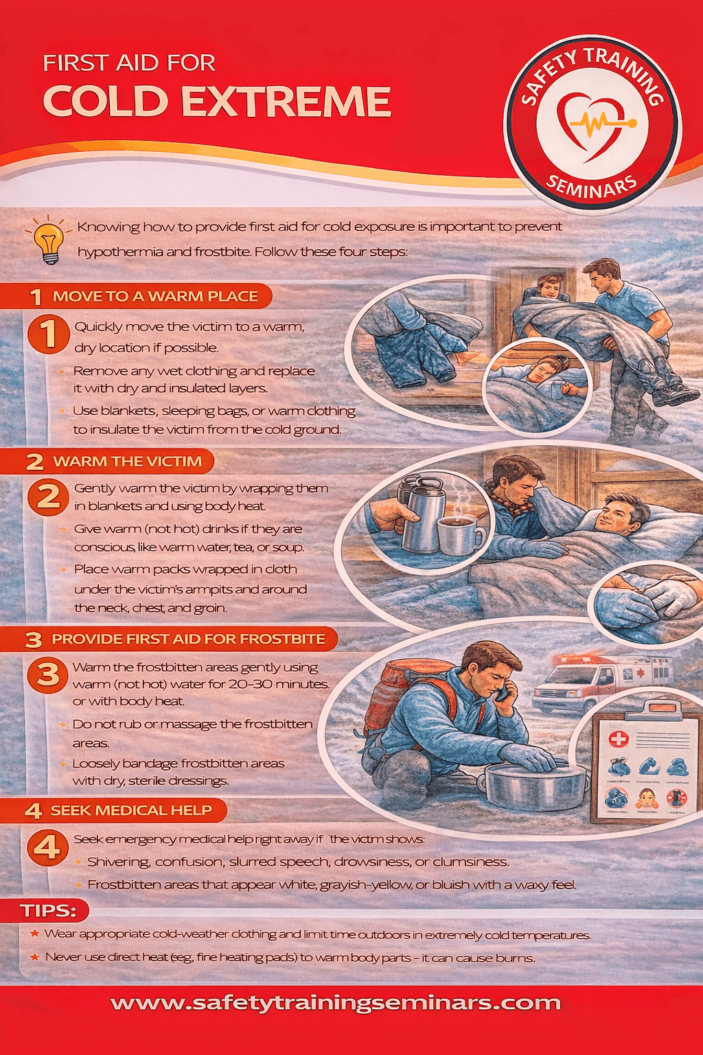 First-aid for cold extreme