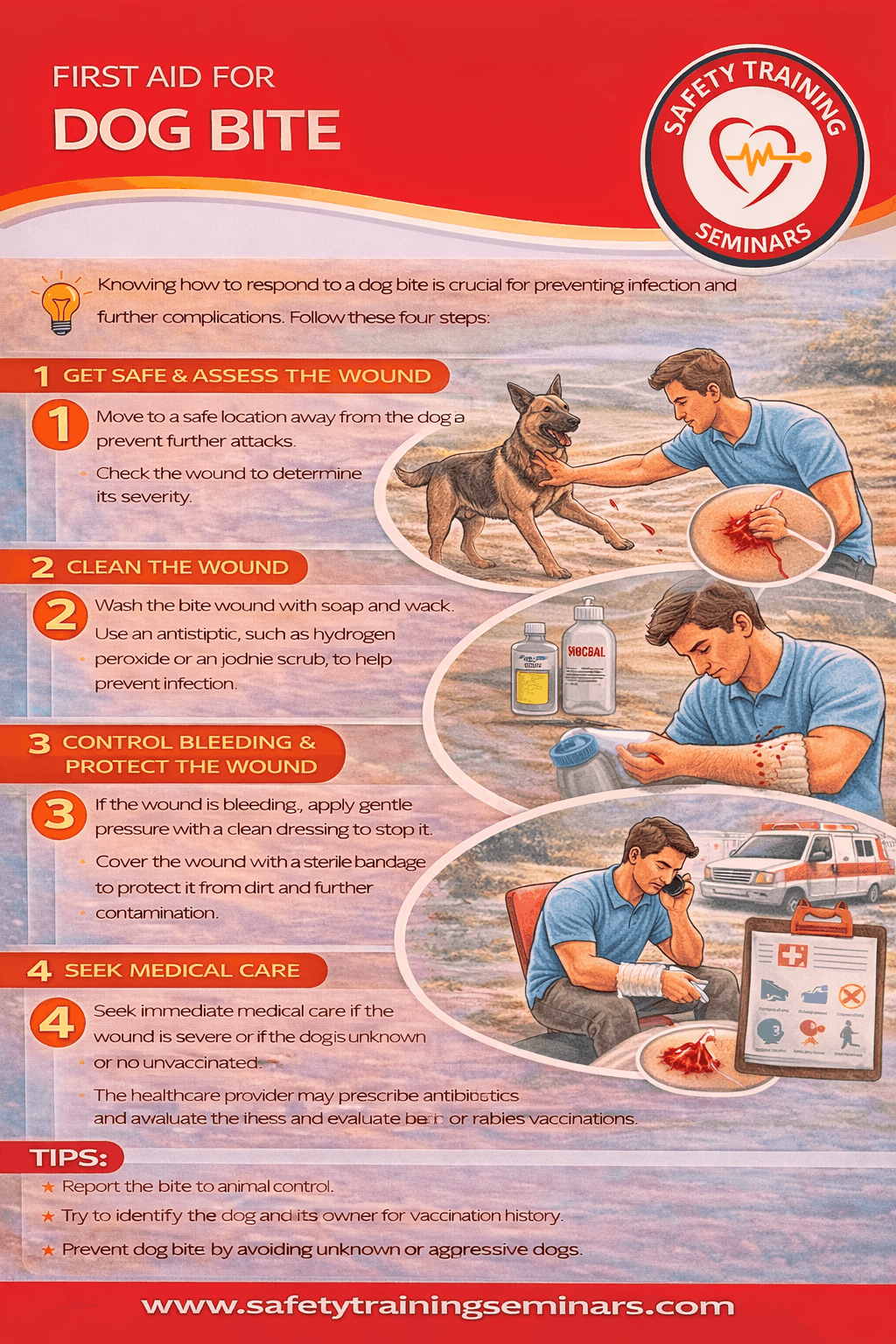 First-aid for dog bite