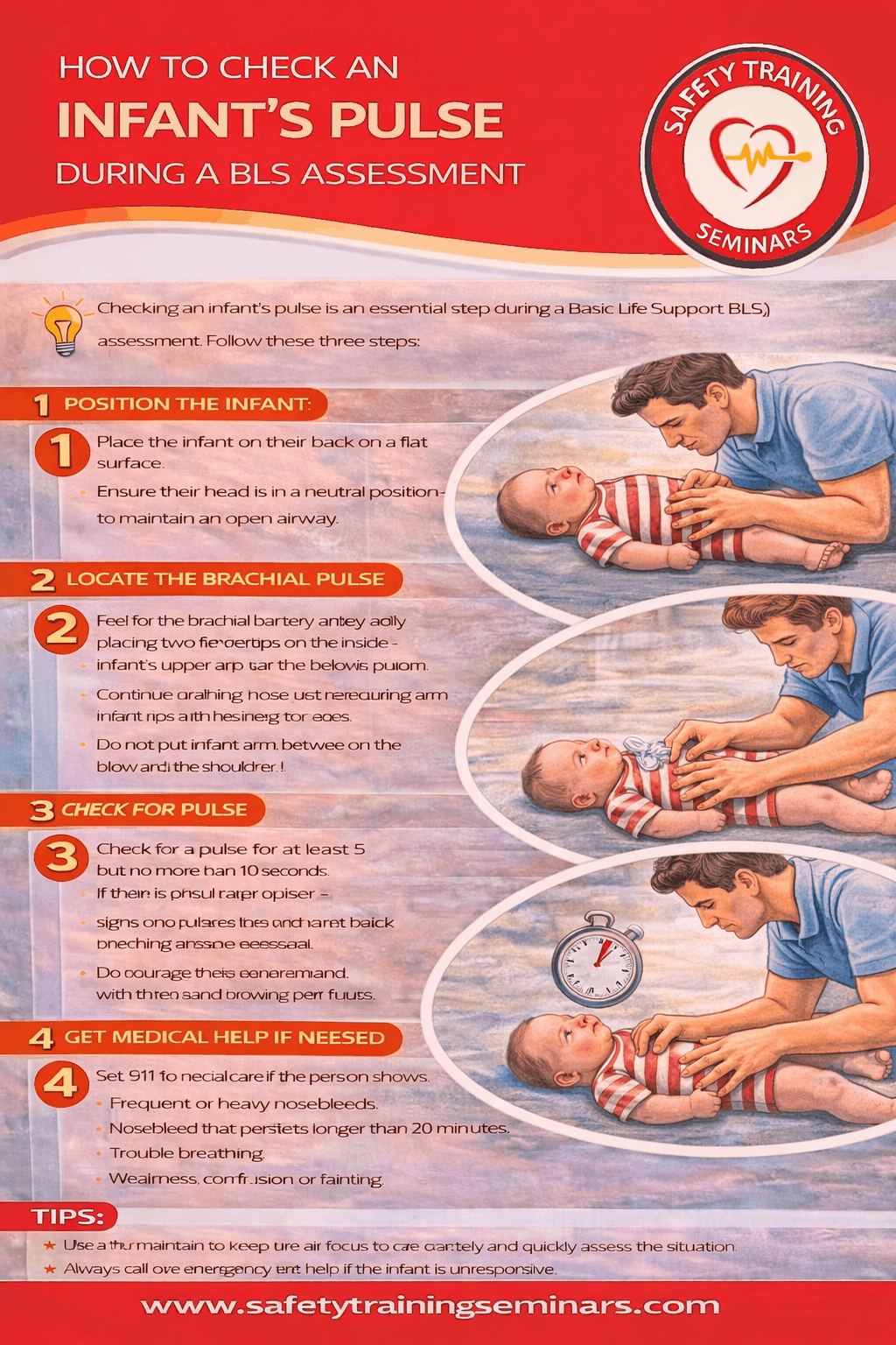How to check an infant's pulse