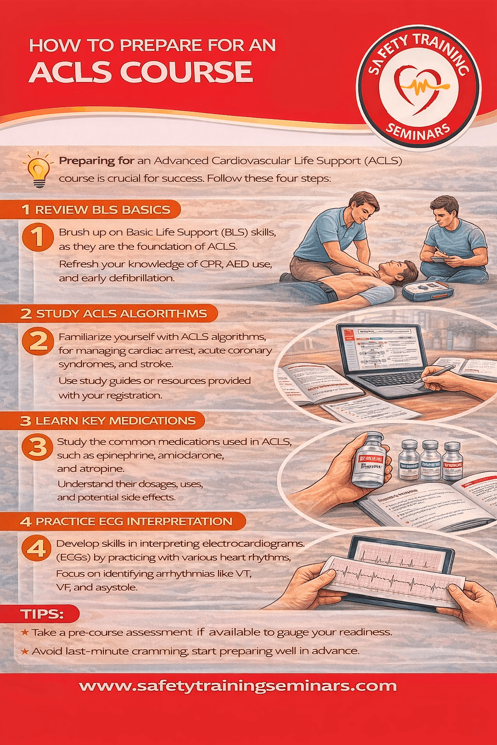 How to prepare for an ACLS course