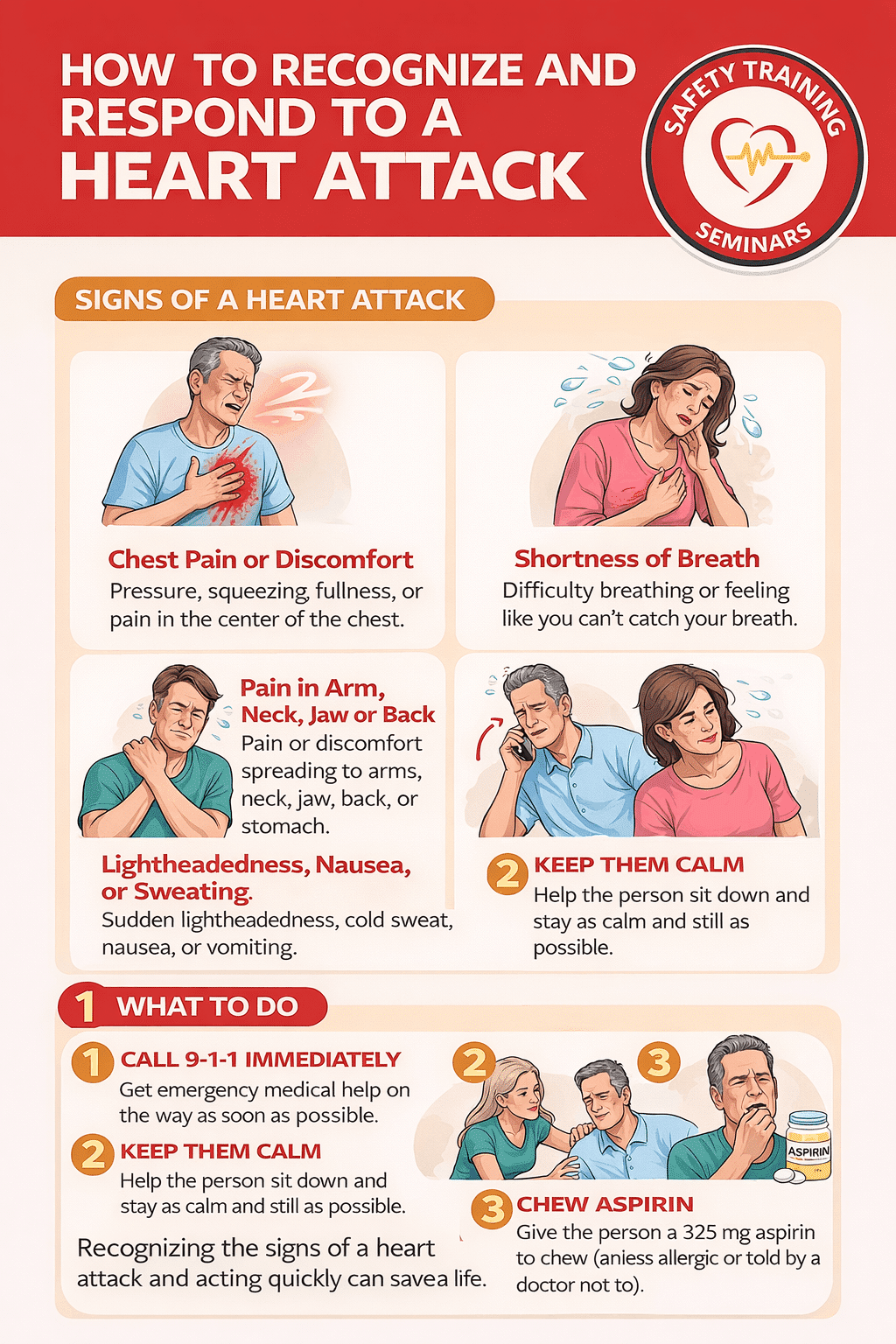 How to recognize and respond to a heart attack
