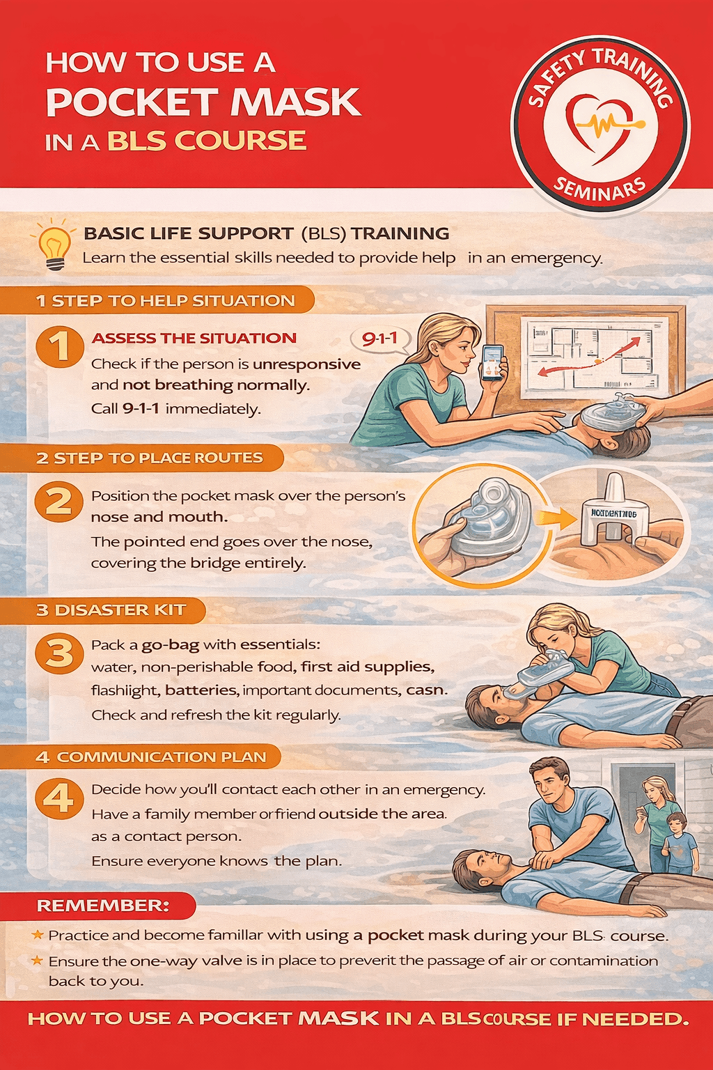 How to use a Pocket Mask in a BLS course