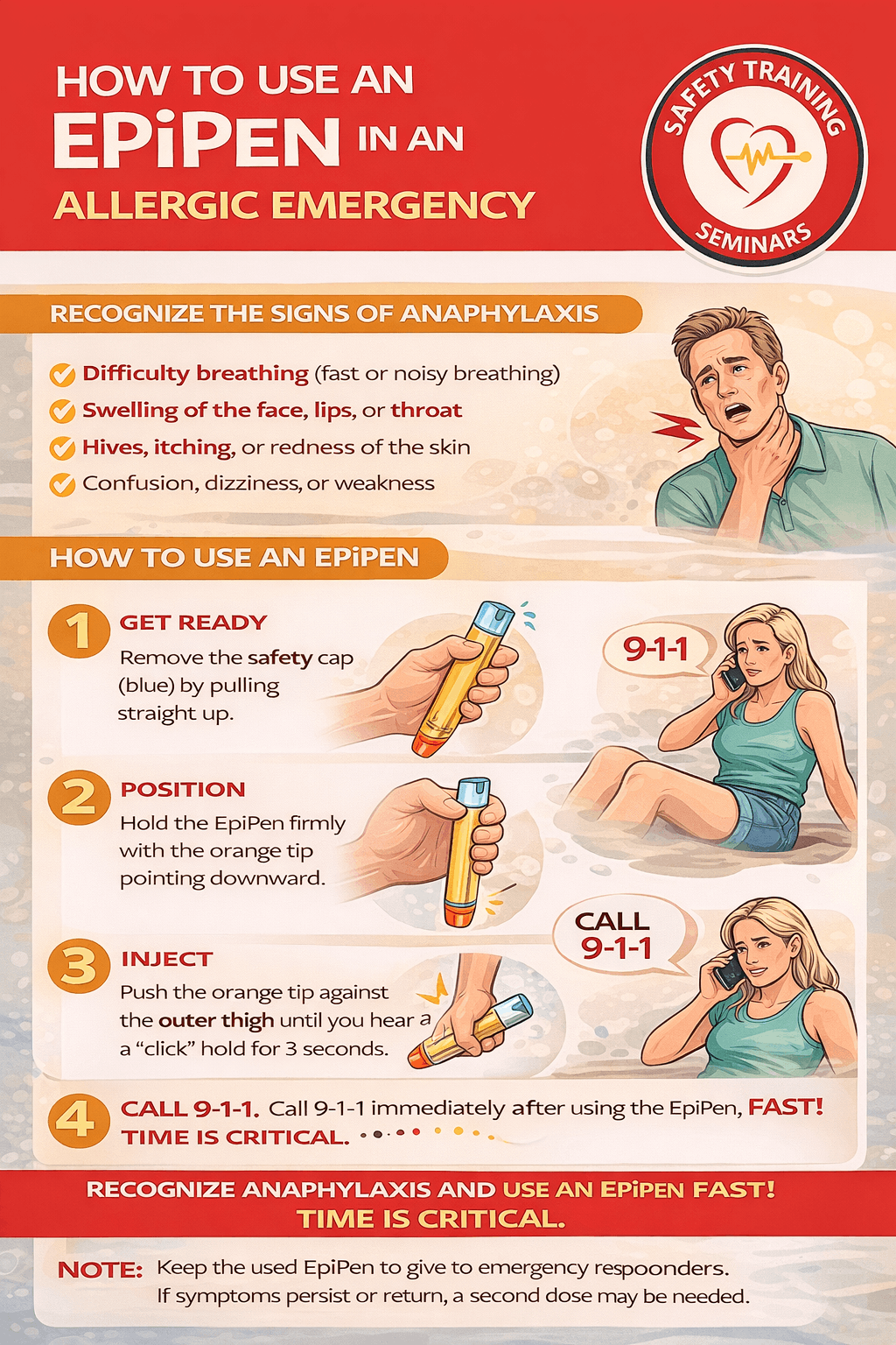 How to use and EPI Pen in an allerfic emergency