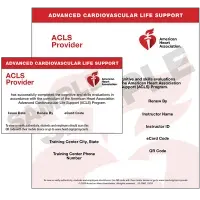 ACLS Certification Card Sacramento