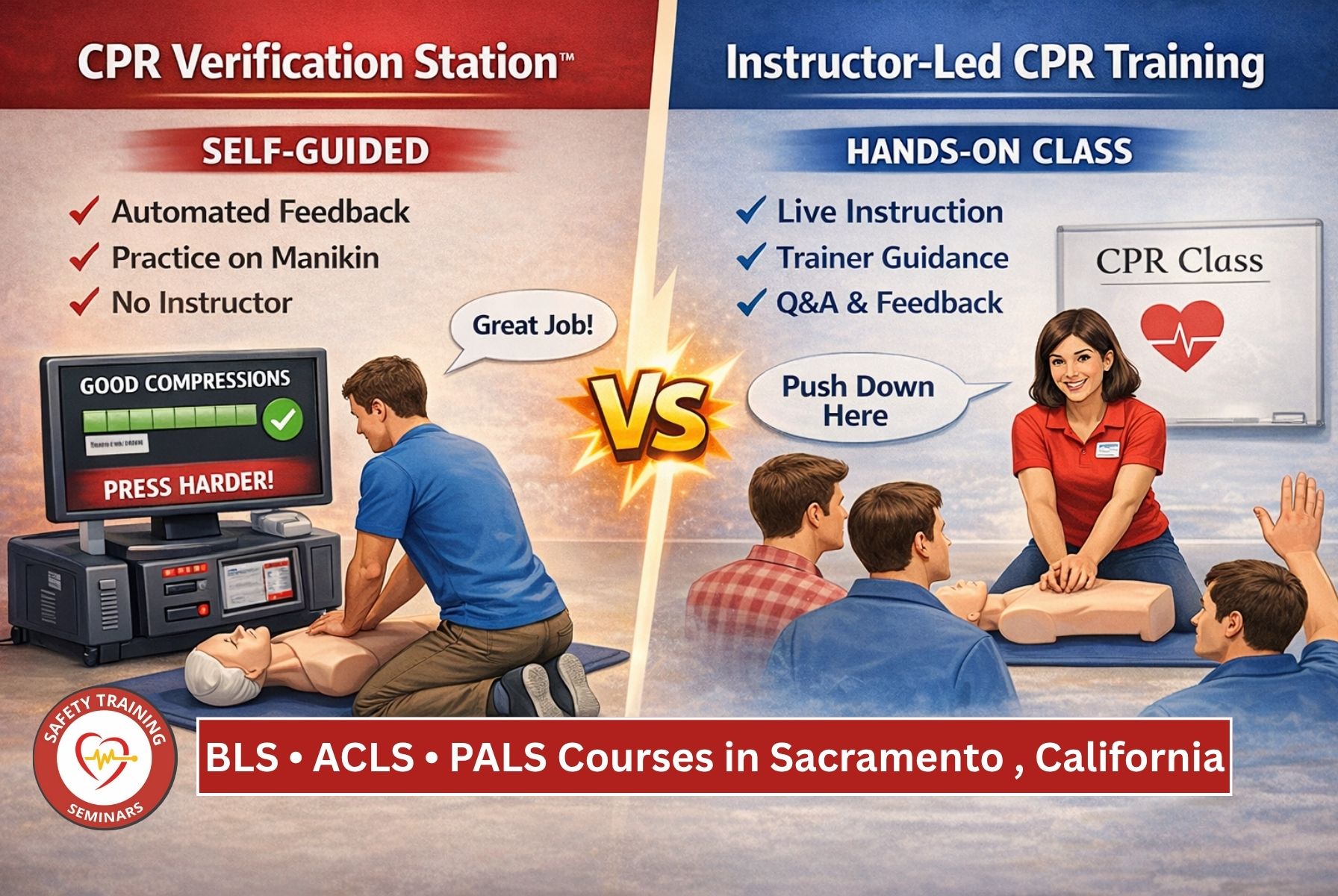 BLS • ACLS • PALS Courses in Sacramento , California